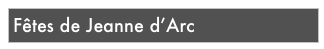 Fêtes de Jeanne d’Arc